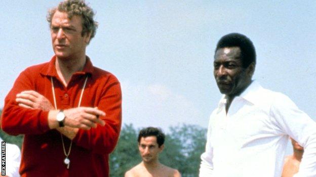 Pele and Michael Caine