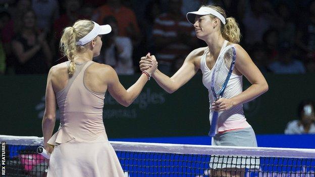 Caroline Wozniacki and Mari Sharapova