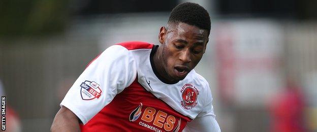 Jamille Matt in action for Fleetwood Town