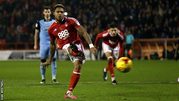 Britt Assombalonga converts a penalty