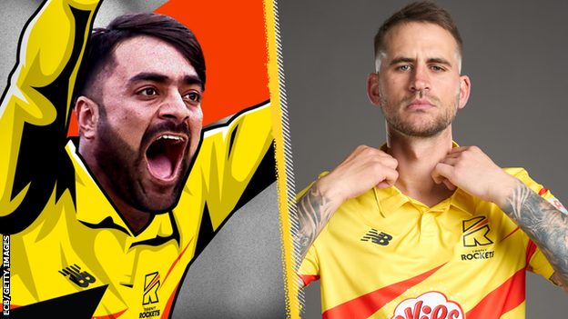 Rashid Khan (left) and Alex Hales (right)