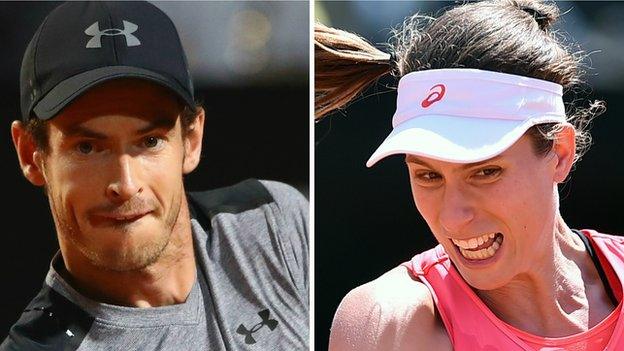 Andy Murray and Johanna Konta