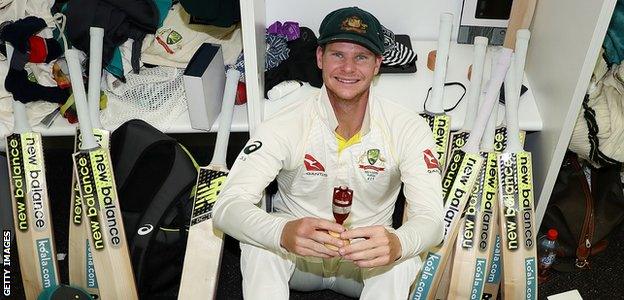 Steve Smith in the Australian dressing room