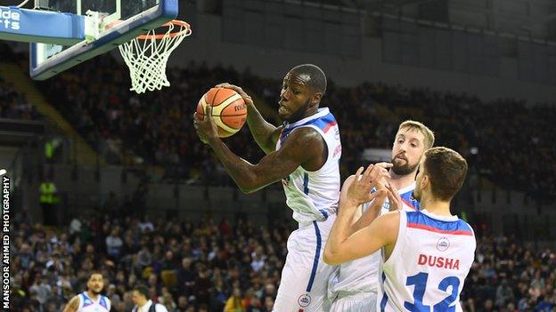 London City Royals' Ashley Hamilton on the ball