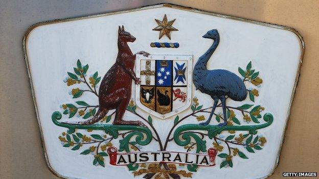 The Australian coat of arms