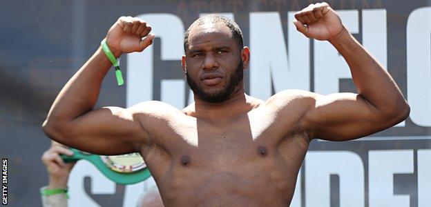 Frank Sanchez at a weigh-in