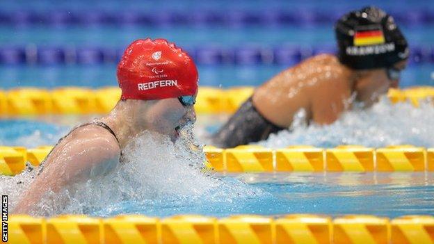 Becky Redfern in action at the Tokyo Paralympics