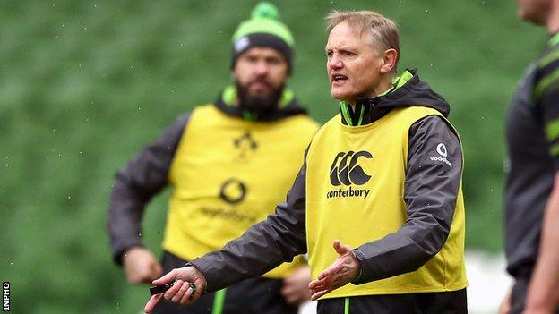 Joe Schmidt (foreground) and Andy Farrell