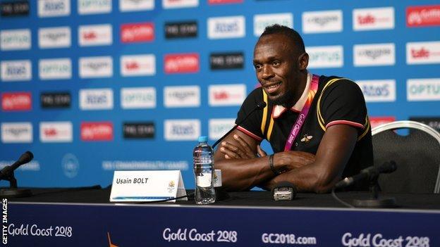 Usain Bolt at the Commonwealth Games in Australia