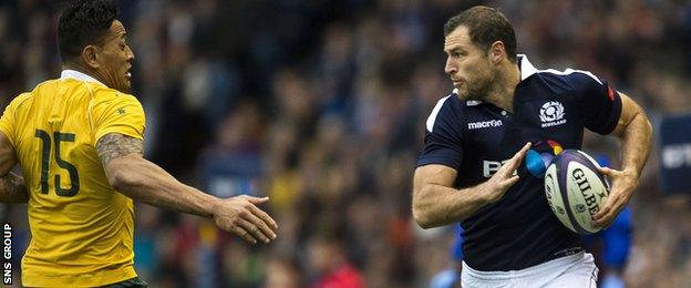 Tim Visser in action against Australia