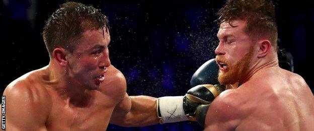 Gennady Golovkin (left) Saul 'Canelo' Alvarez