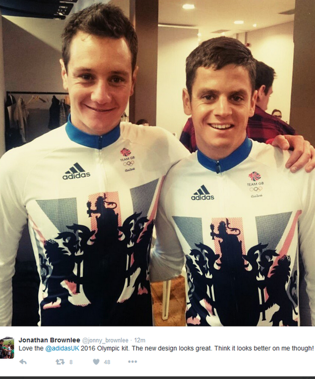 Jonny Brownlee tweet