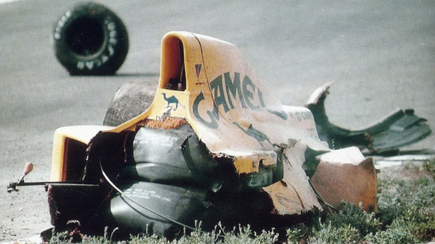Martin Donnelly was lucky to survive the 1990 crash in his Lotus Lamborghini