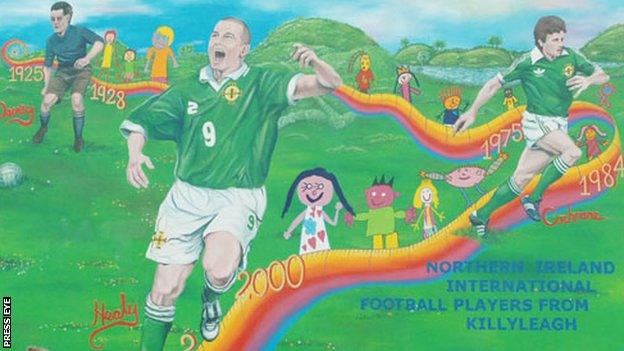 The mural in Killyleagh could be be updated following Saturday's friend with South Korea