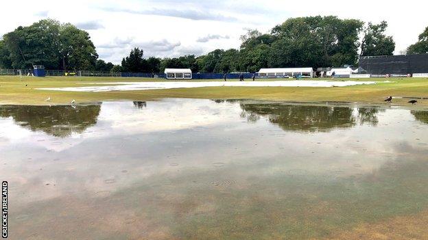 The flooded Malahide pitch