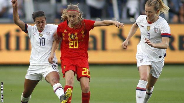 Belgium player v USA