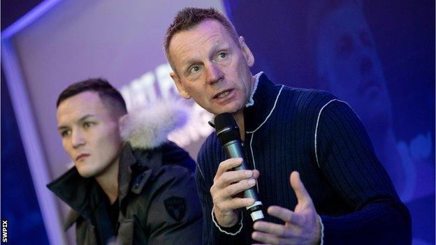 Former England footballer Stuart Pearce and IBF featherweight world champion Josh Warrington were at the Super League launch