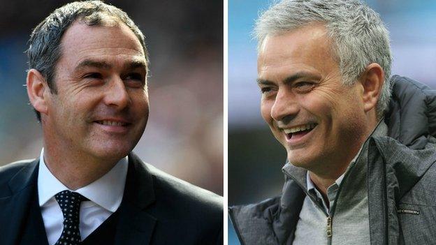 Paul Clement and Jose Mourinho