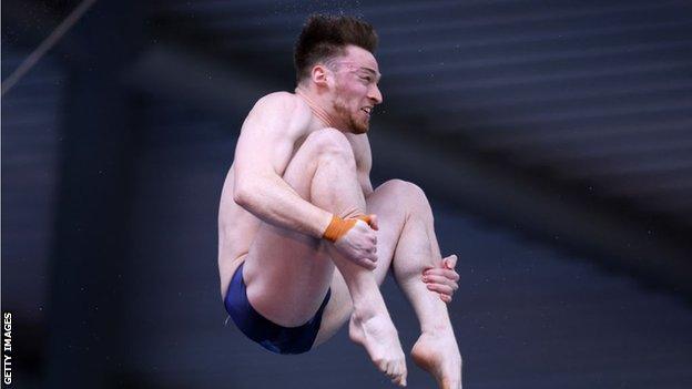 Matty Lee dives in the Men's 10m Platform