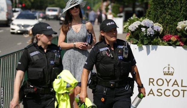 Police at Royal ascot