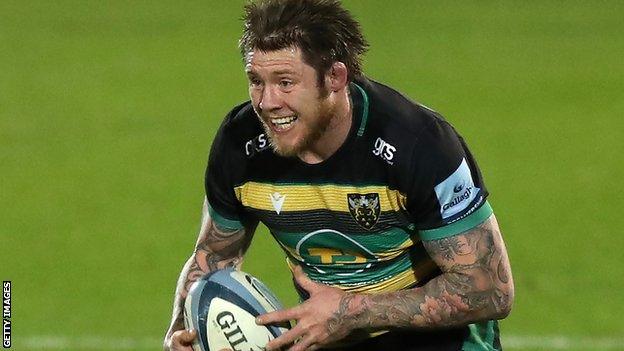 Number eight Teimana Harrison got Northampton's try to help claim their first win in three games