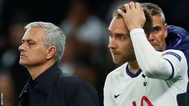 Jose Mourinho and Christian Eriksen