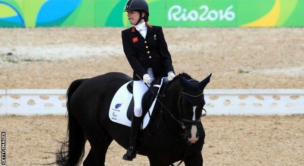 Sophie Christiansen competes in the most disabled category for para dressage - Grade 1a