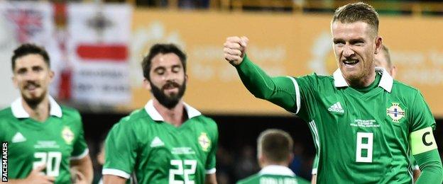 Steven Davis gave Northern Ireland the lead in the 13th minute against Israel