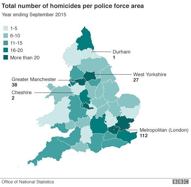 Homicides map