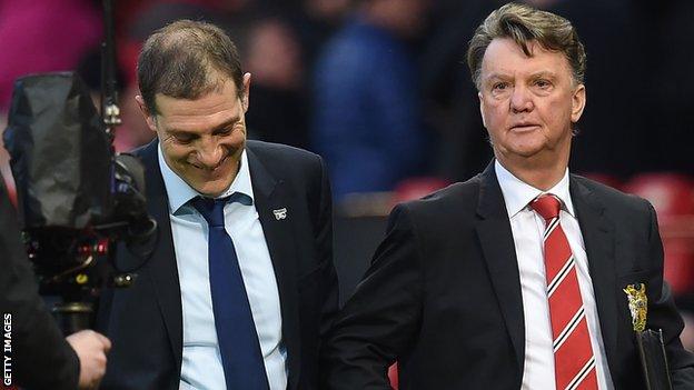 Slaven Bilic (left) and Louis van Gaal