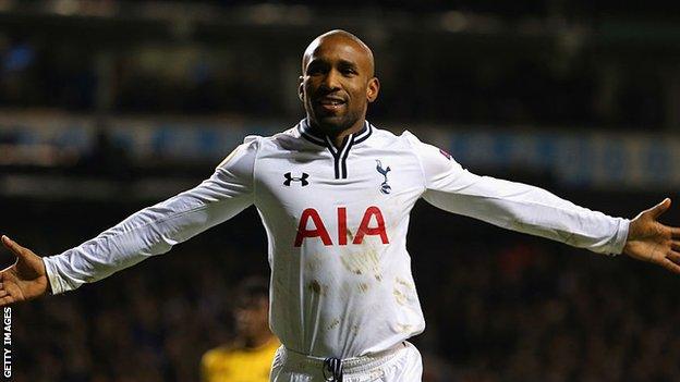 Jermain Defoe scoring a goal for Tottenham