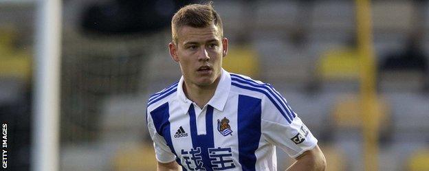 Real Sociedad striker Alfred Finnbogason