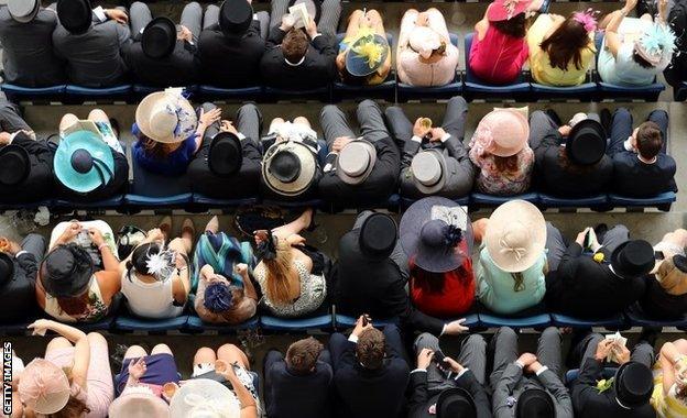 Racegoers at Royal Ascot