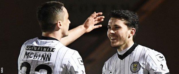 St Mirren celebrate