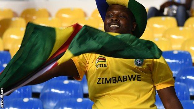 A Zimbabwe football fan