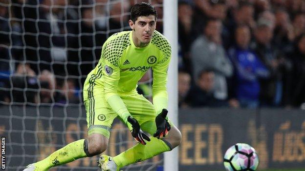 Chelsea goalkeeper Thibaut Courtois