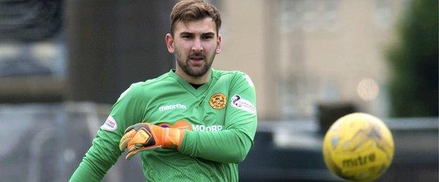 Motherwell goalkeeper Russell Griffiths