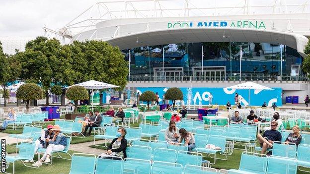 Fans at the Australian Open