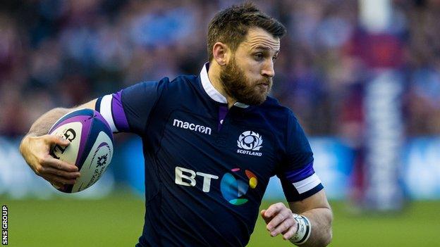 Scotland winger Tommy Seymour returns from a back injury