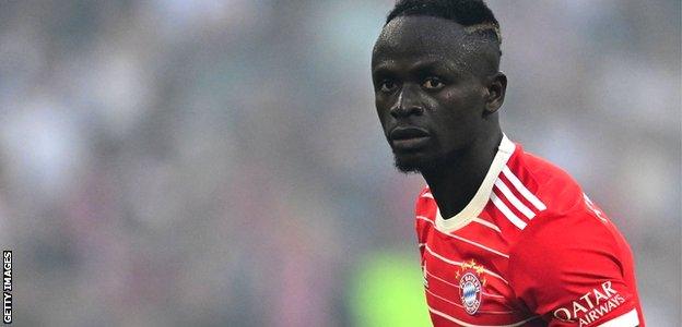 Sadio Mane in action for Bayern Munich