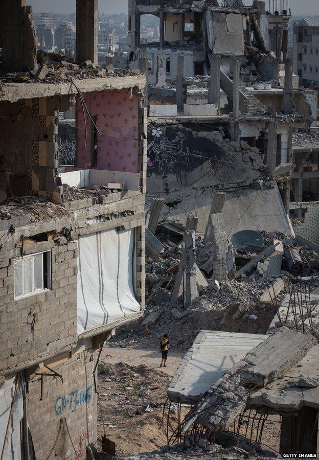 Shattered homes in Gaza, June 2015