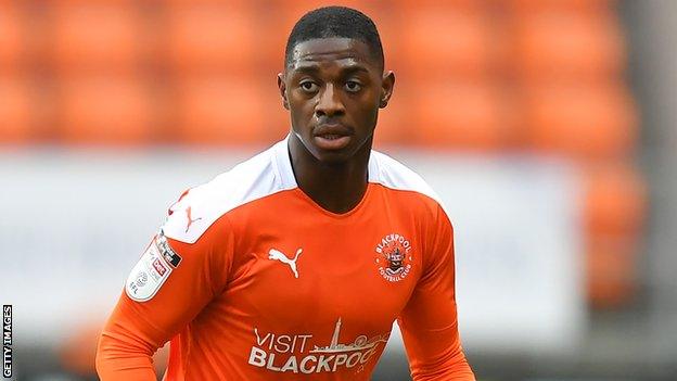 Sullay Kaikai in action for Blackpool