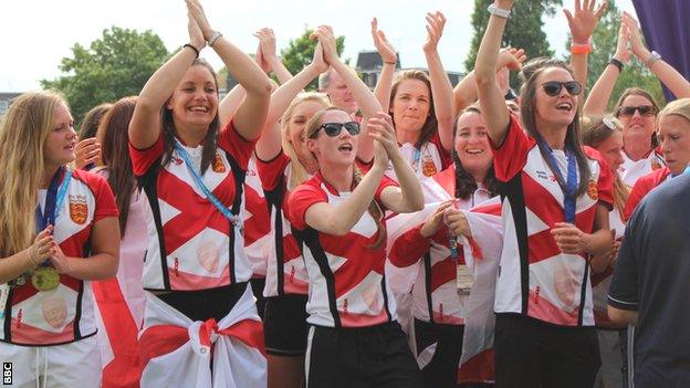 Jersey women celebrate their gold