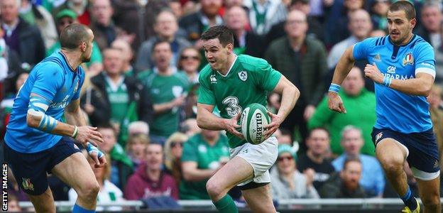 Johnny Sexton in action for Ireland against Italy