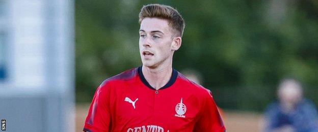 Tony Gallacher in action for Falkirk