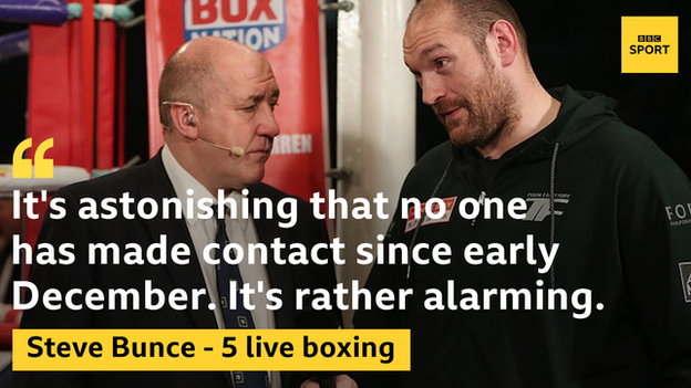 BBC Radio 5 live boxing analyst Steve Bunce wants Tyson Fury to have clarity on his future