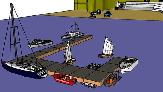 Artist impression of pontoon