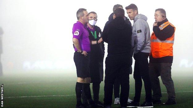 Fog at Forest Green Rovers