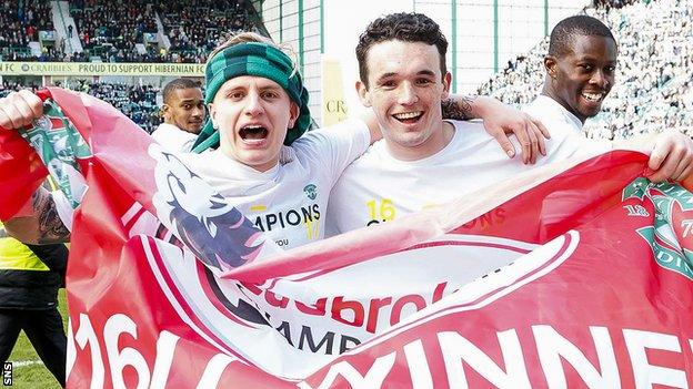 Hibernian's Jason Cummings and John McGinn