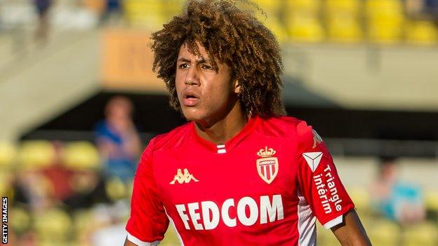 Han-Noah Massengo in action for Monaco